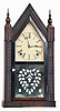 Forestville Mfg Co., (J. C. Brown), Bristol, Conn., 8 day, time and strike spring brass movement Ripple front "steeple" clock.