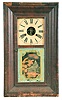 Clocks- 5 (Five) (1) Charles Stratton, Worcester, Mass. OG shelf clock with a 30 hour weight driven time and strike wooden works movement. label dated1841. (2) Elisha Manross, Bristol, Conn., OOG shelf clock with a 30 hour spring driven time and strike brass movement, c1850. (3) Chauncey Jerome, New Haven, Conn., OOG shelf clock with an 8 day weight driven time and strike brass movement, c1850. (4) Chauncey Jerome, New Haven, Conn., OG shelf clock with an 8 day weight driven time and strike brass movement, c1850. (5) Clarke, Gilbert & Co., Winchester, Conn. OG shelf clock with a 30 hour weight driven time, strike and internal alarm brass movement, c1845.