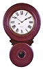 Baird Clock, Co., Plattsburgh, NY, "Saranac" advertising 8 day, time only, spring driven movement in soft wood case with painted paper mache door fronts and paper over metal dial, c1890