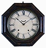 William L. Gilbert Clock Co., Winsted, Conn., 8 day, spring brass lever movement marine wall timepiece.