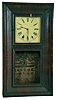 Clocks- 5 (Five): (1) Waterbury Clock Co., Waterbury, Conn., 30 hour, time and strike weight brass movement OG shelf clock, c1870 (2) Chauncey Jerome, Bristol, Conn., 30 hour, time and strike weight brass movement OG shelf clock, c1845 (3) Unsigned 30 hour, time and strike weight brass movement OG shelf clock. (4) Jerome & Co., New Haven, Conn. 8 day, time and strike weight brass movement OOG shelf clock, c1860 (5) Henry C. Smith, Plymouth, Conn., 30 hour, time and strike weight wood movement beveled case shelf clock, c1840