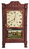 Seth Thomas Clock Co., Plymouth Hollow, Conn., Carved Column & Splat shelf clock with a weight driven 30 hour time and strike wooden works movement in a mahogany case.