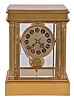 France, crystal regulator, the oversize, polished brass case with columns at the corners, and with four bevelled glass panels, Roman numeral brass dial, blued steel hands, 8 day time and strike pendule de Paris movement with brass pendulum