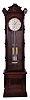 Wm. Lawrence & Sons, Sing Sing, NY, standing astronomical regulator, 8 day, time and strike, two brass weight driven movement with three jar mercury pendulum and pinwheel escapement in a walnut case with carved top and full slender columns flanking door over base with recessed panel and silvered metal dial with maker's signature, backplate dated 1877