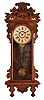 Ansonia Clock Co., New York, NY, "Bahia", 8 day, time and gong strike spring brass movement wall clock.