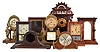 Clocks- 9 (Nine): (1) Seth Thomas Clock Co., Thomaston, Conn., Cottage clock case, c1890 (2) Seth Thomas Clock Co. Thomaston, Conn., "Eclipse", 8 day, time and strike spring brass movement shelf clock, c1900 (3) Ansonia Clock Co. New York, NY, "Crystal Palace No. 1 Extra", 8 day, time and strike spring brass movement shelf clock, c1880 (4) Welch, Spring & Co., Forestville, Conn., "Gerster V.P." case, c1880 (5) Germany, Haller AG, 8 day, time and strike spring brass movement tambour mantel clock, c1970 (6) Empty tambour case, c1900 (7) Ansonia Clock Co., New York, NY, 8 day, time and strike spring brass movement cottage clock, c1890 (8) E. N. Welch Mfg. Co., Forestville, Conn., "Cottage Extra", 8 day, time and strike spring brass movement cottage clock, c1880 (9) Ansonia Clock Co., New York, NY, "Crystal Palace No. 1 Extra", 8 day, time and strike spring brass movement shelf clock, c1880