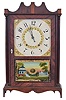 Seth Thomas Clock Co., Plymouth Hollow, Conn., 30 hour, time and strike weight wood movement pillar & scroll shelf clock.
