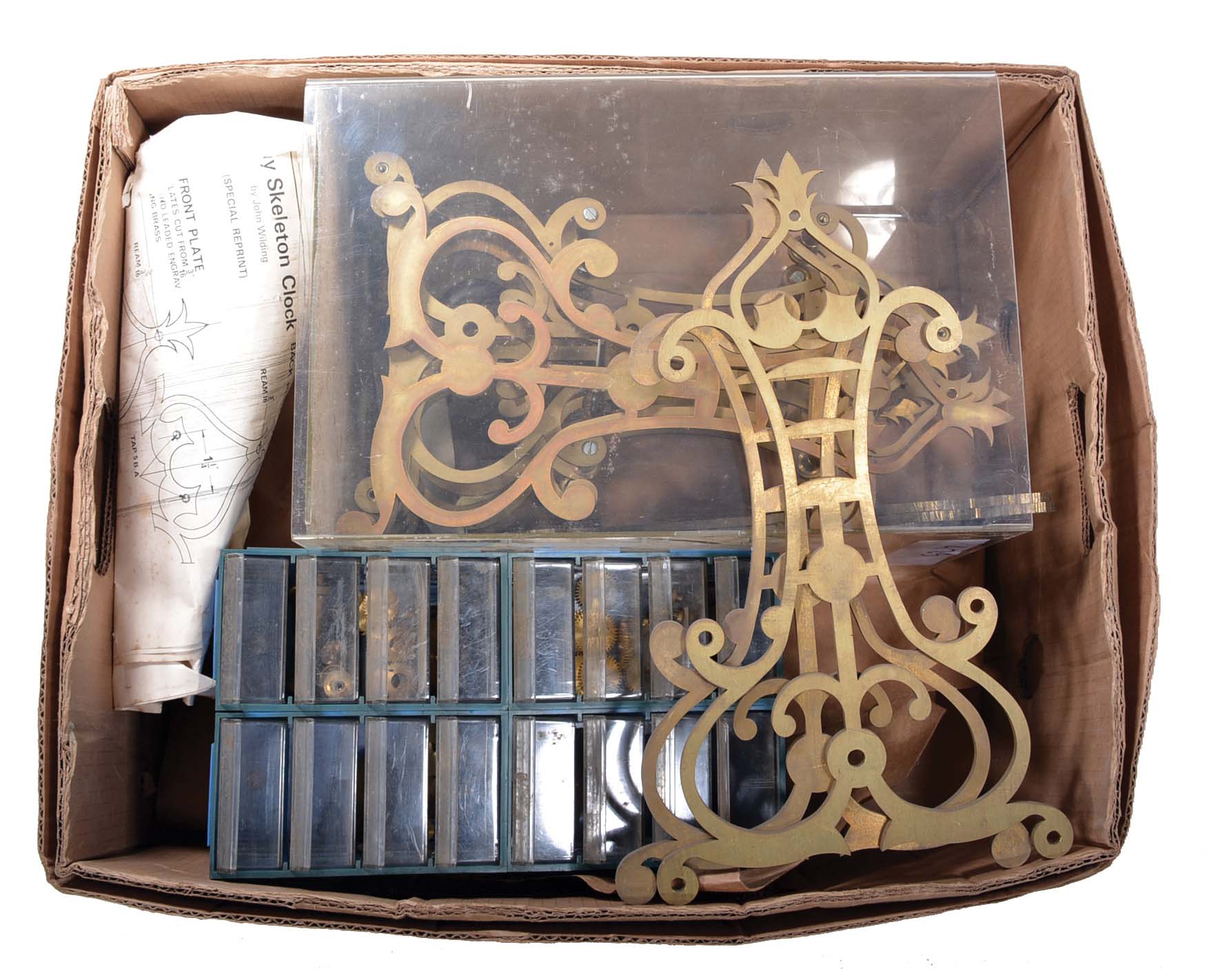 Clocks- 5 (Five) kits for reproduction skeleton clocks by John Wilding, 8 day and a large scale project clock. — Antique Clocks Price Guide