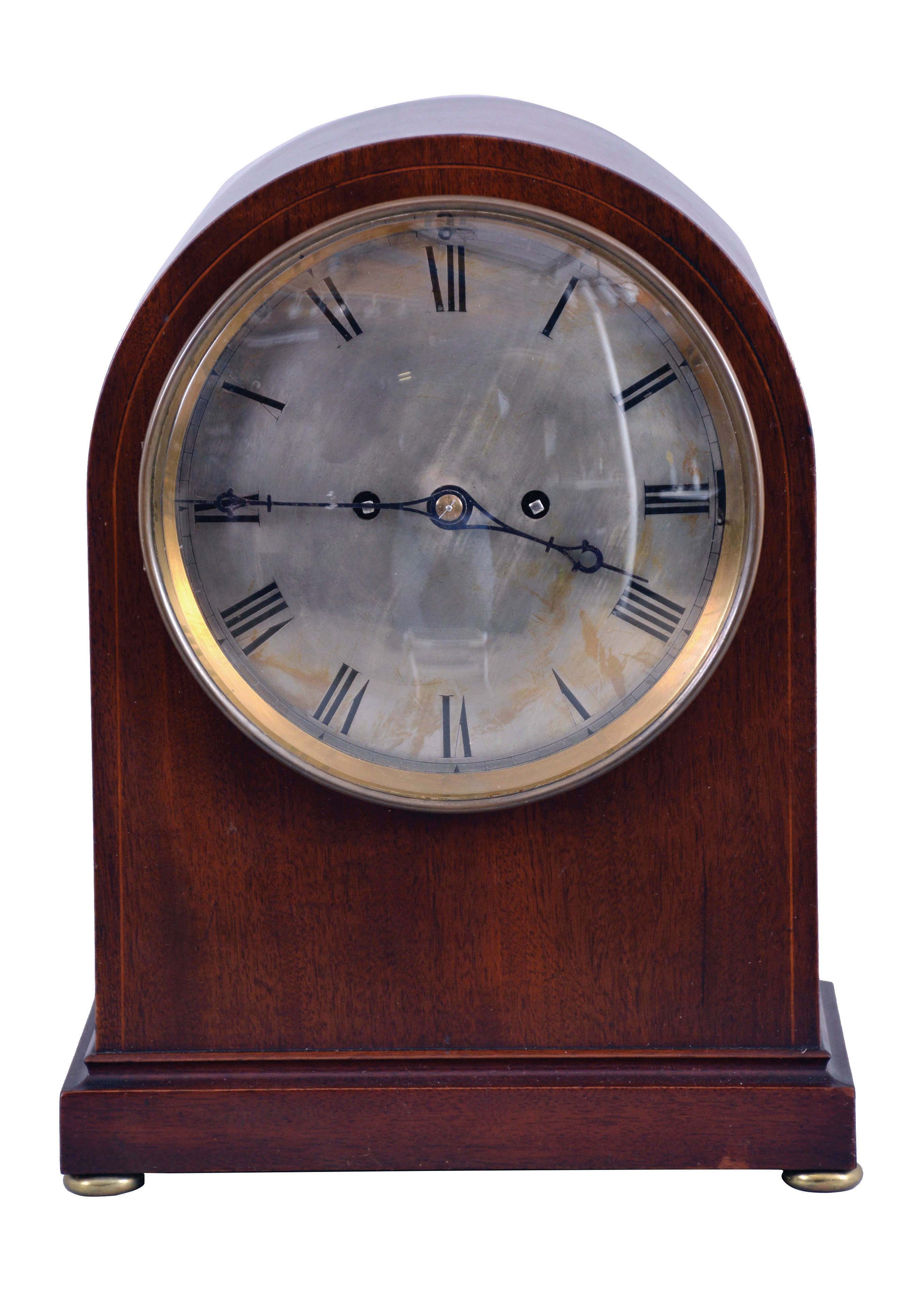 Winterhalder &amp; Hofmeier, Schwarzenbach, Germany, 8 day double fusee Westminster chime movement in a rounded Gothic style case on bun feet, with round silvered brass dial showing Roman numerals, c1900. — Antique Clocks Price Guide