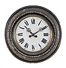 One clock only- French gallery clock, 8 day, time and strike movement with gesso ornamented bezel
