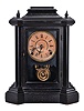 E. Ingraham & Co., Bristol, Conn., "Domino", 8 day, time and strike spring driven movement shelf clock.