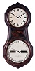 Seth Thomas Clock Co., Thomaston, Conn., "Office Calendar No. 1" wall clock with an 8 day weight driven time only movement and a Mix Brothers patent perpetual calendar mechanism in a rosewood veneered case.