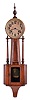 E. Ingraham & Co., Bristol, Conn., "Nile" banjo clock with a spring driven, 8 day, time and strike movement in a mahogany case.