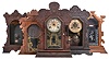 Clocks and Clock Cases- 16 (Sixteen) American Gingerbread: 12 (Twelve) complete clocks in a range of conditions and 4 (Four) case only
