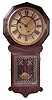 Clocks- 4 (Four) American wall hanging spring driven: (1) early Waterbury calendar with day, date and month with beveled front; (2) Ansonia "Office Regulator" with second's bit; (3) partial Baird case and Baird movement; (4) Gilbert long drop octagon