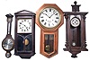Clocks- 6 (Six) spring driven wall and one barometer: (1) Seth Thomas "World" 15 day duration; (2) German box clock time and strike; (3) German R/A time and strike; (4) Astral, Coventry English postal clock; (5) Seth Thomas lobby clock 15 day duration; (6) Welby German 20th century; (7) Aneroid barometer, mercury thermometer and hygrometer