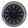 Chelsea Clock Co., Boston, Mass., 10" Cast brass and nickel plated case with 8" 24-hour black dial.