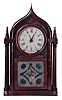 Brewster and Ingrahams, Bristol, Conn., 8 day, time and strike spring driven movement 4-column,Gothic onion top shelf clock.