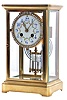 French, 8 day, time and strike spring driven movement crystal regulator with brilliant surround dial.
