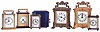 Carriage clocks- 6 (Six): All Waterbury, one with outer case, and two repeaters with fancy gilt cases