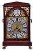 Robert Foulkes, London, (signed on dial) mahogany bracket clock, case with brass feet and mounts, composite brass dial, blued steel hands, 8 day fusee timepiece movement