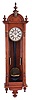 Ansonia Clock Co., New York, NY, "Capitol", 8 day, time only double weight driven, brass movement wall timepiece.