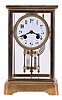 French, 8 day, time and strike spring driven movement crystal regulator mantel clock.