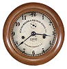 Seth Thomas Clock Co., Thomaston, Conn., 8 day, double wind spring driven, lever movement Ward room or engine room clock. The case and dial may have been made by the Foxboro Company with a movement supplied by Seth Thomas. They were a manufacturer of industrial control instruments.
