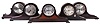 Clocks- 21 (Twenty-One) tambour and round-top mantel clocks and one (1) tambour case: clocks include time and strike as well as five; (5) chime clocks. Makers include Ansonia, Seth Thomas, Ingraham, Gilbert, etc.