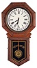 Clocks- 3 (Three) wall clocks: (1) E. Ingraham "Hartford" time only with calendar, pressed oak case; (2) German R/A spring driven in carved walnut case; (3) Smiths, London dial clock