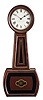 E. Howard & Co., Boston, Mass., "Banjo No. 5", 8 day, weight driven, brass movement wall hanging timepiece.
