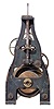 E. Howard & Co., Boston, Mass., "No. 00 Timepiece" tower or street clock, 8 day, time only, weight driven movement including two sets of wooden tower clock hands, motion works and pendulum