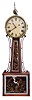 Unsigned New Hampshire or Massachusetts 8 day, weight driven, brass movement Patent or banjo timepiece.