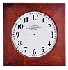 Clocks- 2 (Two) Slave Clock and Clock Case: (1) The Prentiss Clock Improvement Co., New York, "Mill Gallery" slave clock, with 18 inch painted metal dial in an oak case, c1900; (2) Unsigned, possibly Self Winding Clock Co., New York, gallery clock case (only) with 16 inch opening in a dark oak case, c1900.