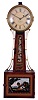 Levi Hutchins, Concord, New Hampshire, Patent or banjo timepiece with 8 day, weight driven, brass movement