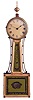 Massachusetts, 8 day, weight driven, brass movement Patent or banjo timepiece. Maker unknown.