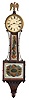 Massachusetts, 8 day, time and strike, weight driven brass movement Patent or banjo timepiece.