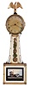 Boston, Mass., Patent or banjo timepiece, with 8 day, weight driven, brass movement
