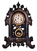 United States Clock Company, New York, New York, 30 hour, time and strike spring driven movement iron front shelf clock.