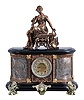 Ansonia Clock Co., New York, NY, "Virginia and Group No. 1022 Opera", 8 day, time and strike spring driven movement mantel clock.