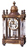 Ansonia Clock Co., New York, NY, "Utopia" crystal regulator, 8 day, time and strike spring driven movement