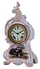 Ansonia Clock Co., New York, NY, "La Capelle", 8 day, time and strike spring driven movement porcelain mantel clock.