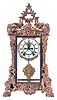 Ansonia Clock Co., New York, NY, "Apex" crystal regulator, 8 day, time and strike spring driven movement with visible escapement