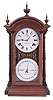Southern Calendar Clock Co., St. Louis, Mo., "Fashion No. 8" double dial shelf clock with a Seth Thomas spring driven, 8 day, time and strike movement and a R. T. Andrews patented perpetual calendar mechanism in a walnut case.