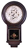 Welch, Spring & Co., Forestville, Conn., "Gale Drop Calendar Model No. 2" wall clock, case grained to simulate rosewood, turned wooden bezel, door with reverse painted tablet, and complex molded base, paper dial on metal pan, 8 day, time and strike, spring driven brass movement with Daniel J. Gale's patent perpetual calendar