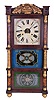 Birge, Peck & Co., Bristol, Conn., 8 day, time and strike, weight driven brass movement triple deck shelf clock.