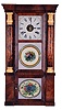 Clocks- 2 (Two) Seth Thomas Clock Co., Thomaston, Conn., time and strike, weight driven brass movement shelf clock: (1) 8 day, column & cornice, c1875' (2) 30 hour OG shelf clock, c1870