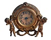 Clocks- 2 (Two): (1) Germany, 8 day, weight driven, brass movement Vienna regulator wall timepiece, c1900; (2) Ansonia Clock Co., New York, NY, 30 hour, spring driven, lever movement novelty timepiece, c1890.