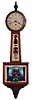 Waltham Clock Co., Waltham, Mass., 8 day spring driven, lever movement miniature banjo timepiece.