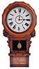 Anglo American 8 day, time and strike spring driven movement wall clock with a movement made by the New Haven Clock Co.